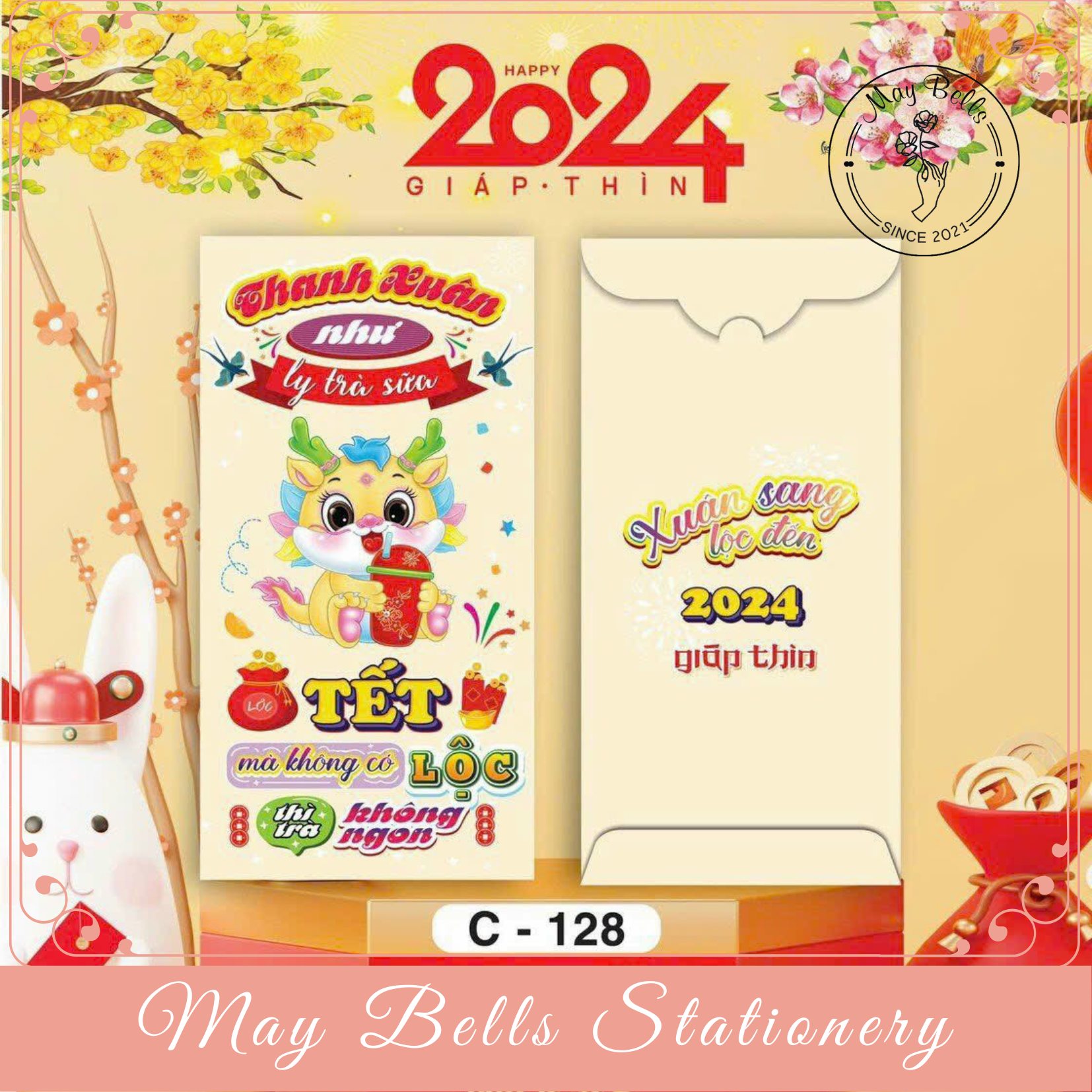 Bao Lì Xì Tết 2024 Giáp Thìn Mẫu HOT TREND Được Chọn Mẫu, Bao Lì Xì Mừng Tuổi Cao Cấp, Sang Trọng, Dễ Thương