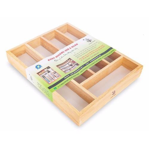 Khay muỗng nĩa 6 ngăn | Gỗ Đức Thành - 23031