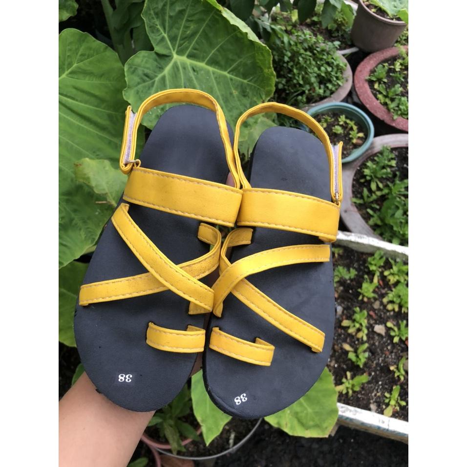 sandal đồng nai xăng đan nam nữ ( đế đen quai vàng ) size từ 34 nữ đến 43 nam