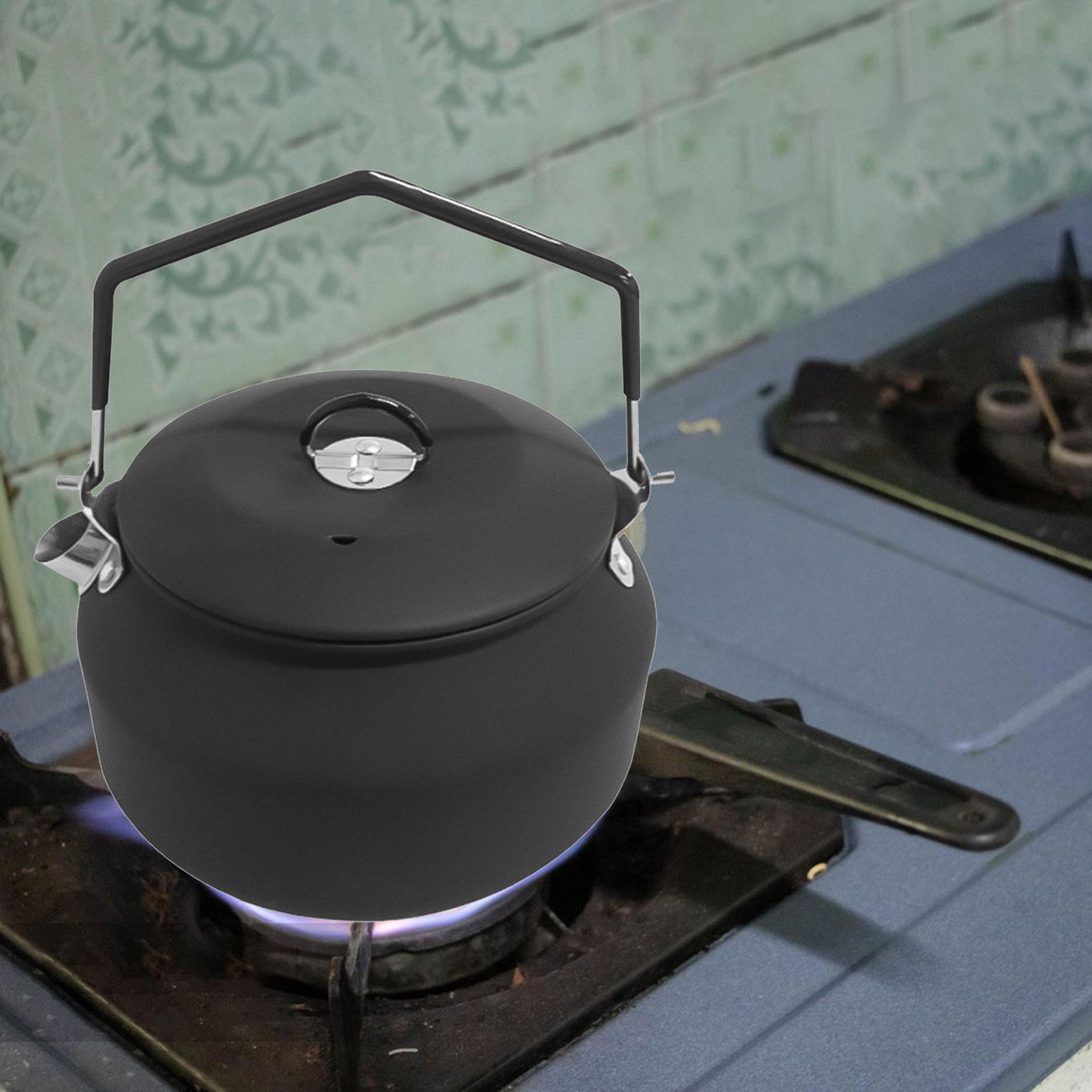 1.1L Outdoor Camping Kettle, Stainless Steel Tea Kettle, Compact Lightweight Coffee Pot