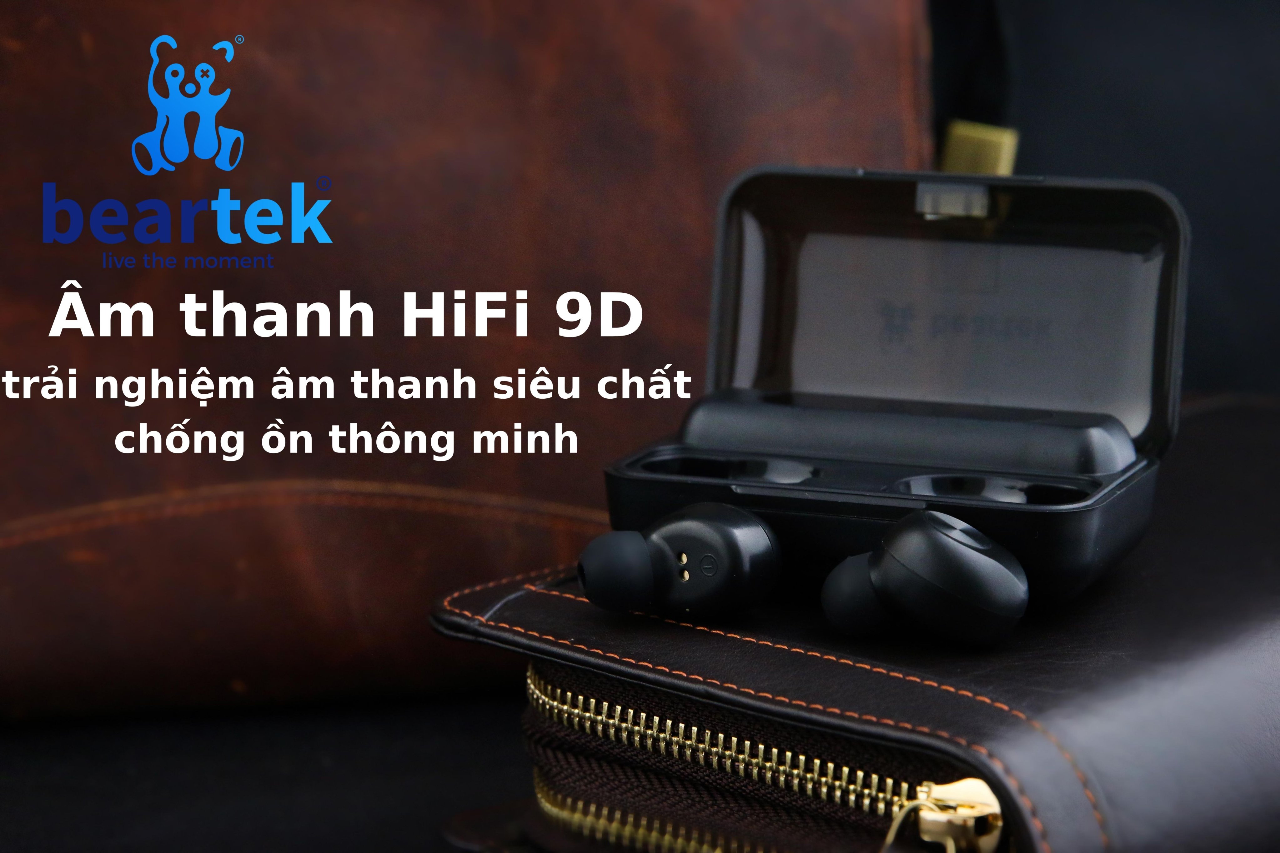 Tai nghe không dây bluetooth Beartek B22 bản nâng cấp hiển thị % pin – Cảm ứng dừng bật nhạc – Thiết kế thông minh giúp không bị đau tai khi sử dụng thời gian dài – Hàng nhập khẩu