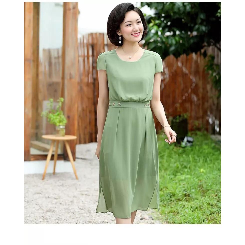DRESS235N-ĐẦM VOAN SUÔNG TRUNG NIÊN S-6XL