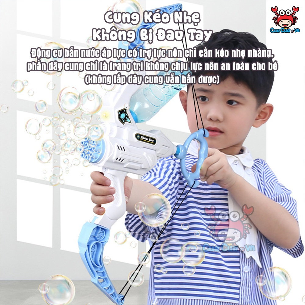 Cung bắn bong bóng, cung bắn nước đồ chơi ngoài trời mẫu súng nước bắn bong bóng cỡ lớn cho bé vui chơi vận động