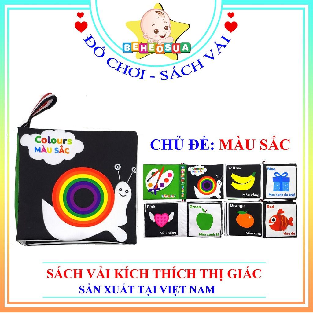 Combo 6 cuốn sách vải kích thích thị giác cho bé