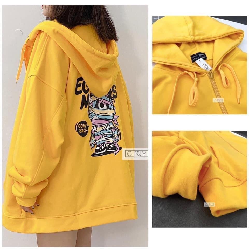 Áo khoác nỉ có mũ - ÁO HOODIE freesize form rộng nam nữ unisex mặc cặp - couple in HÌNH XÁC ƯỚP EGYPTIAN