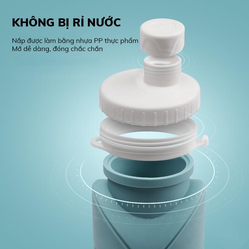 Bình Nước xếp nhỏ Silica Gel BPA Free - Home and Garden