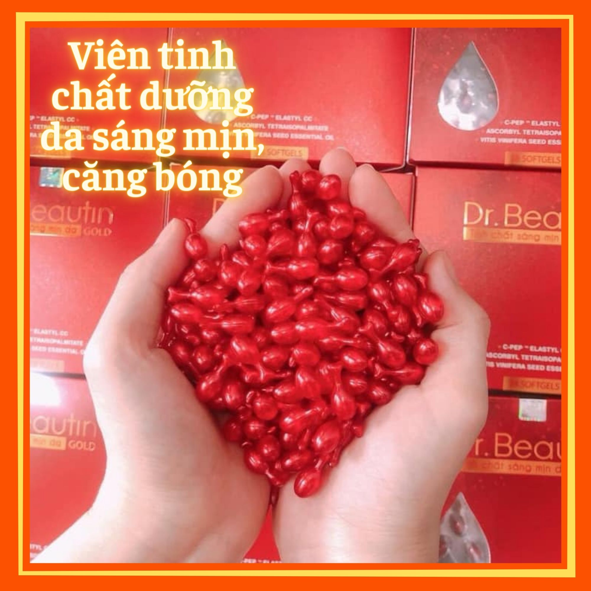 Viên serum dưỡng da DR.BEAUTIN TINH CHẤT SÁNG MỊN DA GOLD - Dưỡng da căng bóng, sáng mềm mịn