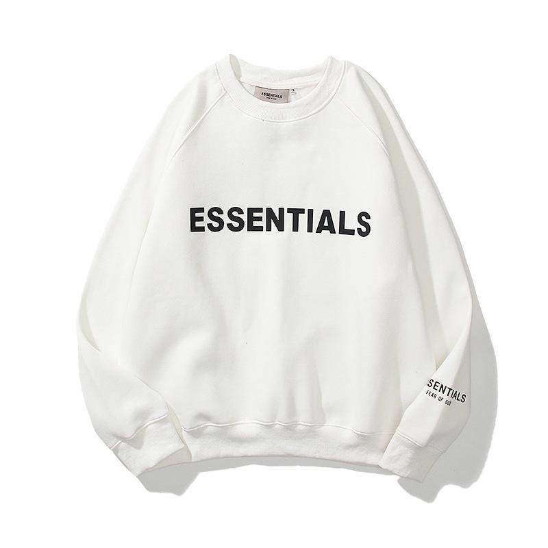 Ảo nỉ cổ tròn Unisex in chữ ESSENTIALS