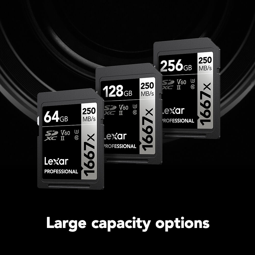 Thẻ nhớ SD Lexar Professional 1667x UHS-II V60 250/120 MB/s (64GB/128GB/256GB) - Hàng chính hãng