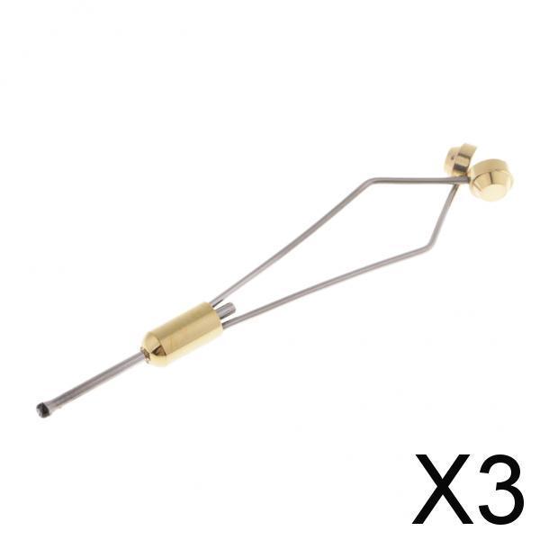 3xStainless Steel and Brass Bobbin Holder, Fly Fishing, Fly Tying Bobbins Tool