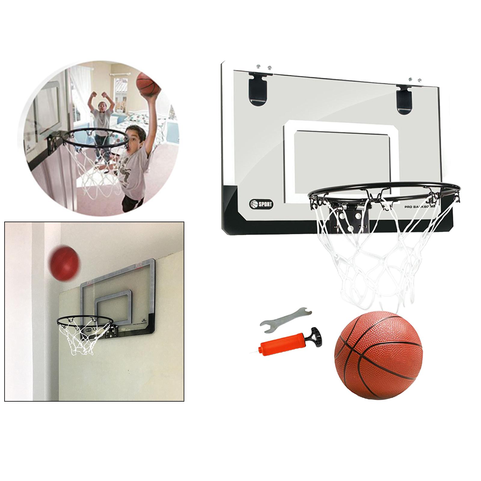 Mini Basketball Hoop Pre-Assembled Portable Over The Door with Flexed Rim Includes Mini Basketball with Pump for Indoor and Wall Indoor Sports Game