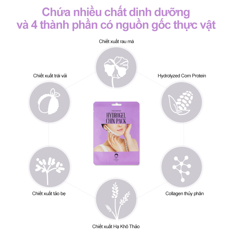 Mặt nạ nâng cơ Kocostar Hydrogel Chin Pack