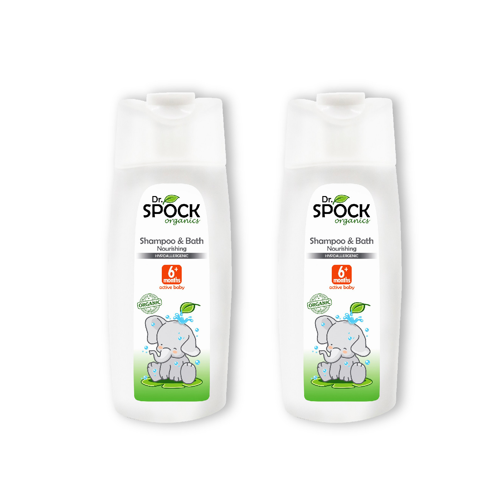 COMBO 2 Tắm gội trẻ em cho trẻ từ 6 tháng tuổi Organic Dr. Spock 6+ Chai 400ml