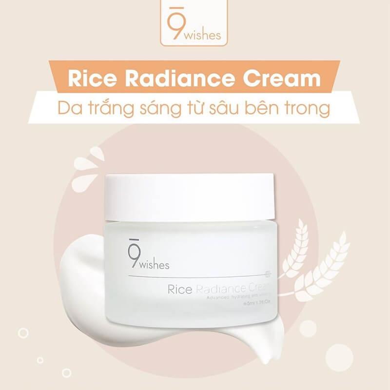Kem dưỡng gạo sáng da 9 Wishes Rice Radiance Cream Hàn Quốc 50ml