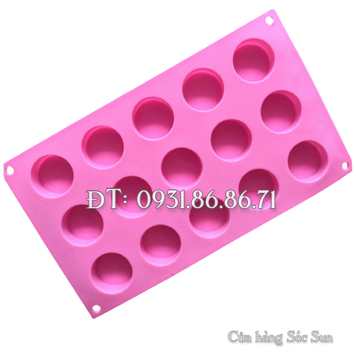 Khuôn silicon 15 hình trụ tròn - Mã số 1016