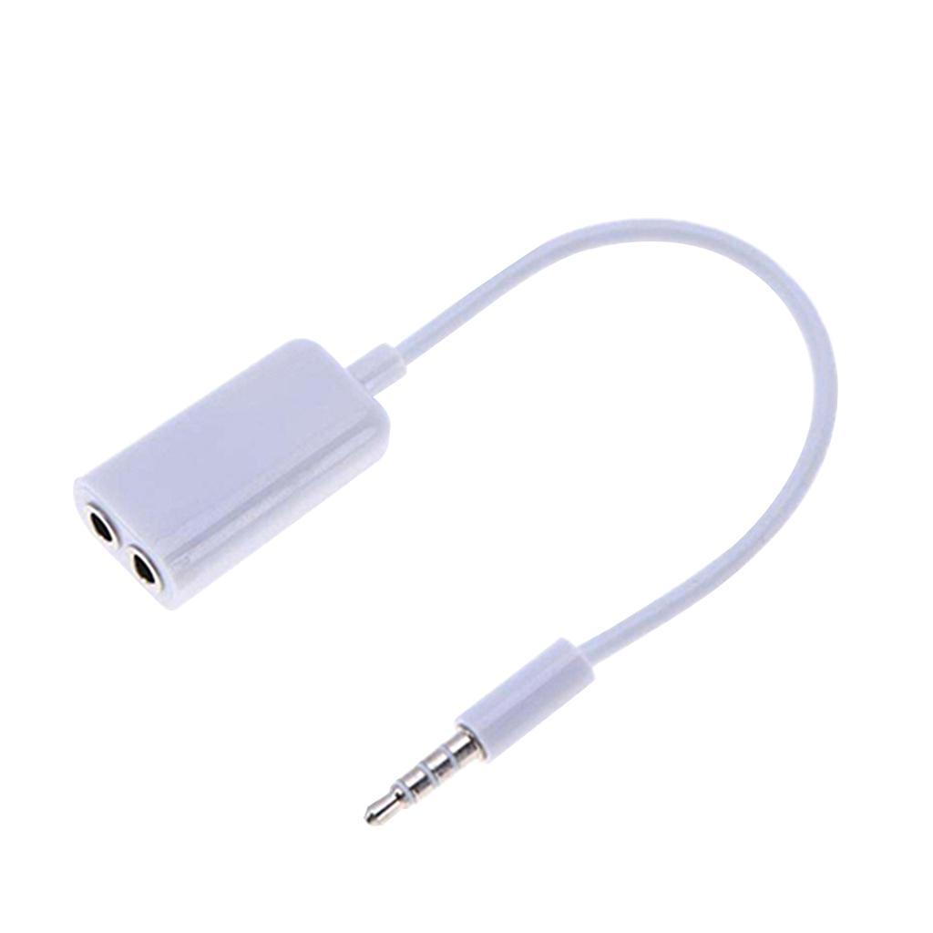 3.5mm Stereo Male Plug to Dual Female Audio Extension Splitter Cable