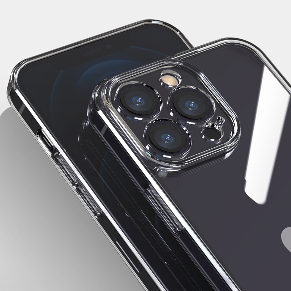 Ốp lưng kính trong suốt Cao Cấp không ố chống xước tuyệt đối dành cho iphone 14 Promax, iphone 14 Max, iphone 13 promax, iphone 12 Promax_A129