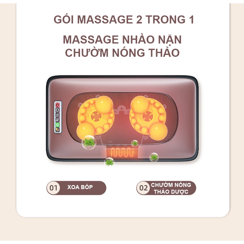 Đệm massage toàn thân đa năng cao cấp sưởi hồng ngoại có điều khiển Da Pu siêu bền