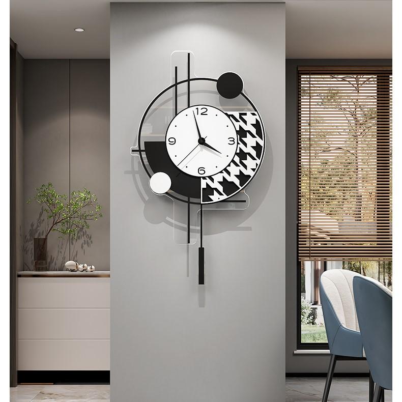 Đồng hồ trang trí tường CL066 trang trí phòng khách - không cần khoan tường - 35 x 60cm