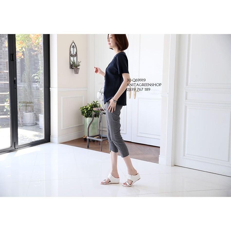 Q69919 ÁO NỮ VẠT XÉO PHỐI NÚT