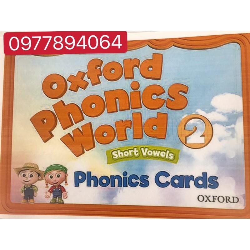 Flashcards Oxford Phonics World 2- Thẻ size A5 ép plastics bền đẹp️giáo cụ đồ dùng dạy học Tiếng Anh️