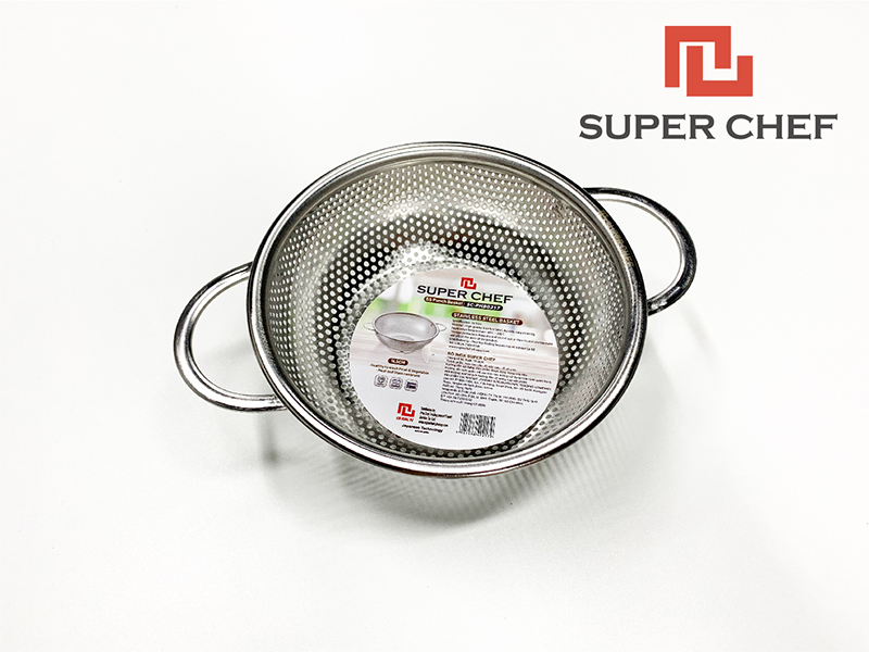 Rổ inox Super Chef 22.5cm 2 quai SC-PHB0223