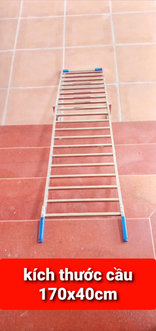 Cầu dắt xe máy inox kt 170x40cm