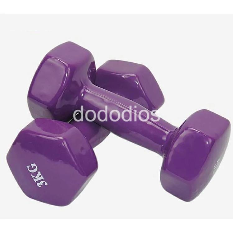 Tạ tay dododios - Tạ tập gym yoga thể dục tại nhà 1kg 2kg 3kg 4kg 5kg lõi gang bọc cao su cao cấp chống xước vỡ sàn nhà