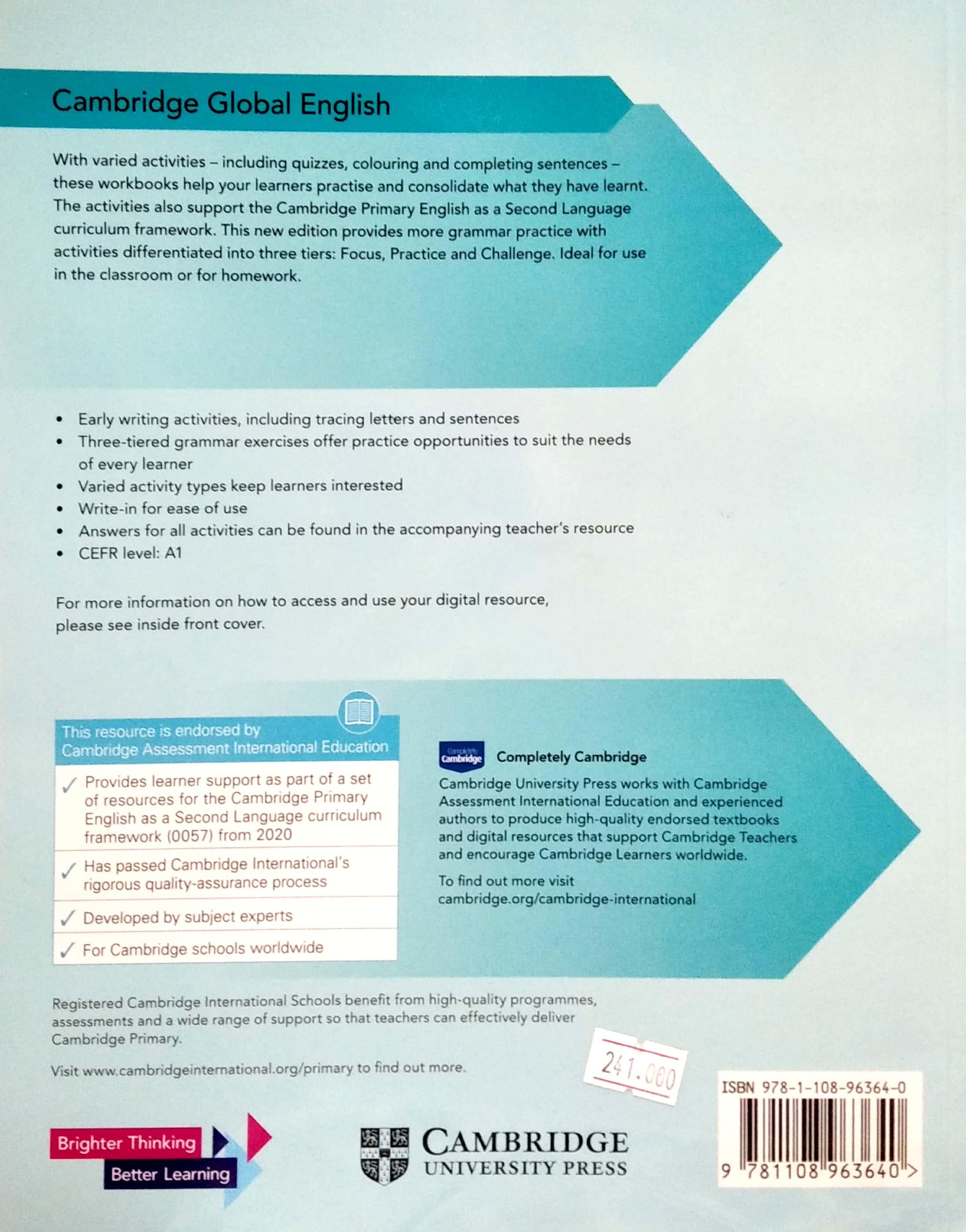 Cambridge Global English Workbook 1 With Digital Access (1 Year) 2nd Edition