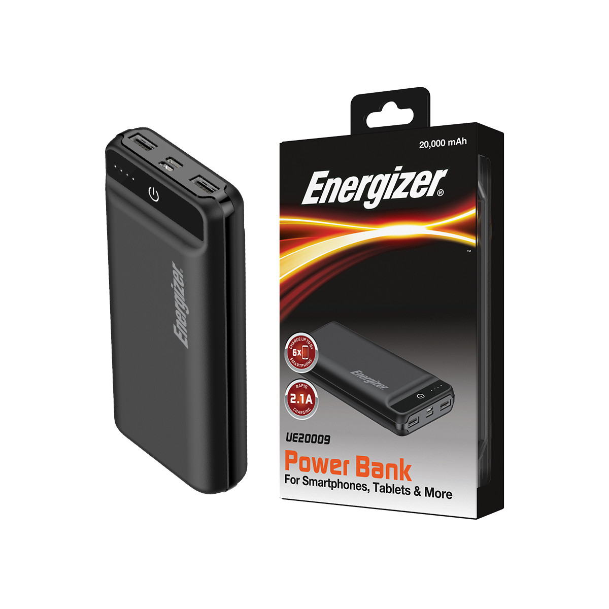 Sạc dự phòng Energizer 20,000mAh /3.7V Li-Polymer - UE20009 - Hàng chính hãng