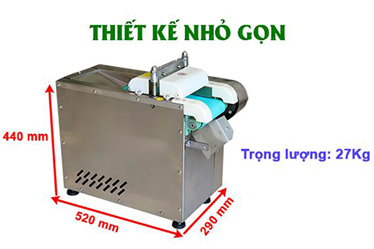 Máy Thái Lát Rau Củ Quả Có Băng Tải 3A370W Năng Suất 100Kg/h - Hàng Chính Hãng