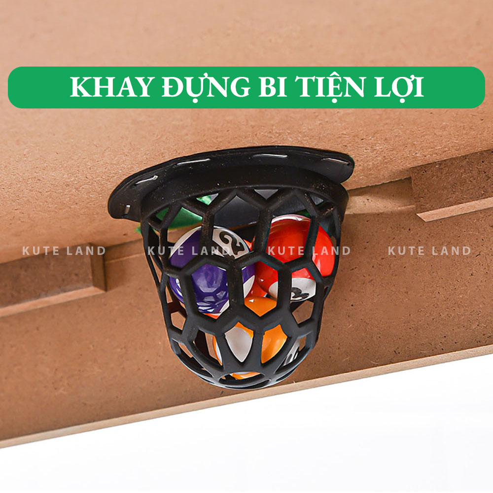 Bàn bida cỡ lớn 69x37x23 cm bằng gỗ thảm vải nỉ bia dành cho trẻ em và người lớn giải trí thư giãn tại nhà