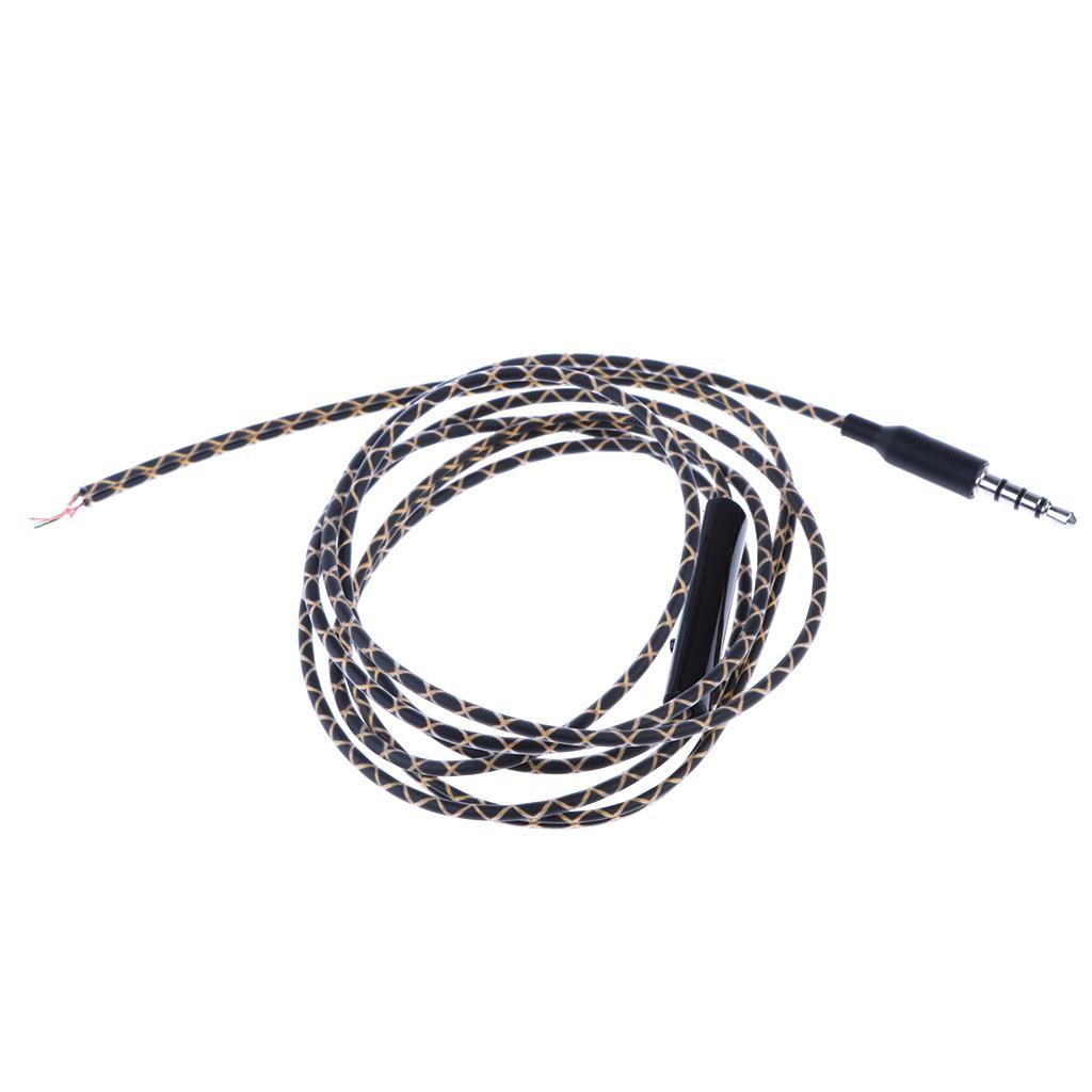 5Pack 3.5mm DIY Earphone Audio Cable & Mic Headphone Replacement Repair Wire