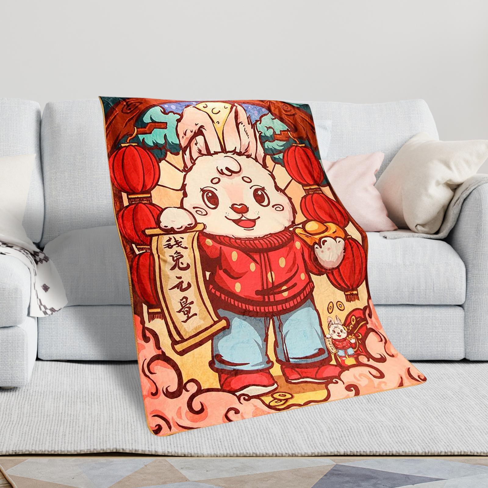 31"x43" Soft Throw Blanket Flannel Blanket for Living Room Home Decoration