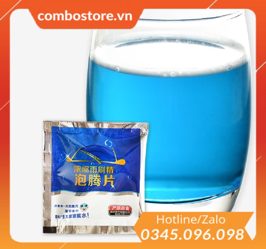 Combo 3 Viên sủi vệ sinh kính chắn gió xe hơi tiện dụng loại tốt giá rẻ