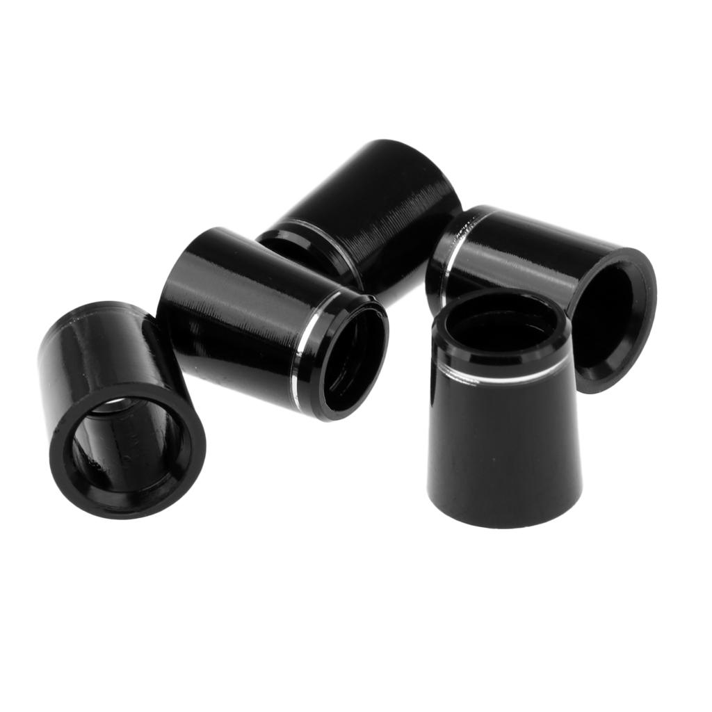 10pcs Black Golf Tip Iron Shaft Ferrules Adapter With Silver Ring