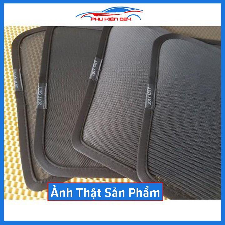 Bộ 4 rèm chắn nắng nam châm City 2015-2016-2017-2018-2019-2020 khung cố định chống tia UV
