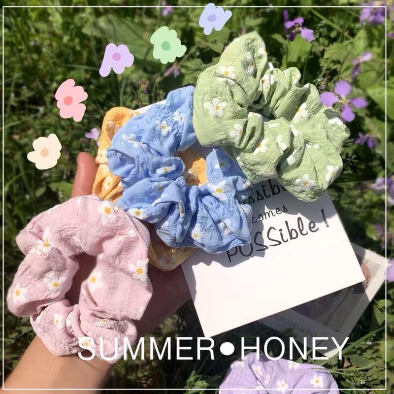 Dây cột tóc - scrunchies hoa cúc