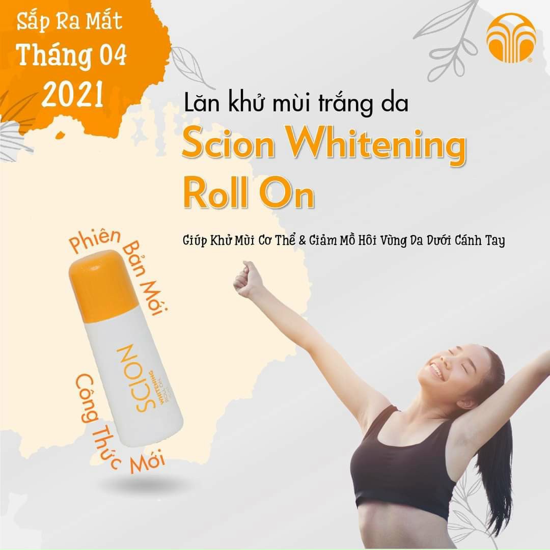 Lăn khử mùi Scion Nuskin 75ml Mẫu Mới ngăn mùi hôi nách không làm ố quần áo, làm sáng vùng da dưới cánh tay, khô thoáng tức thì, hương thơm nhẹ dịu