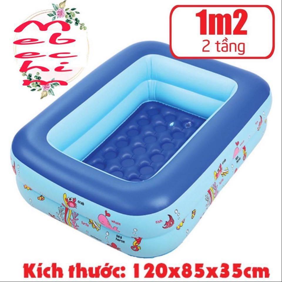 Bể Bơi Phao Cho Bé - 2 Tầng – 1m2 – Có Đáy Chống Trượt ( Hàng Công Ty Chuẩn