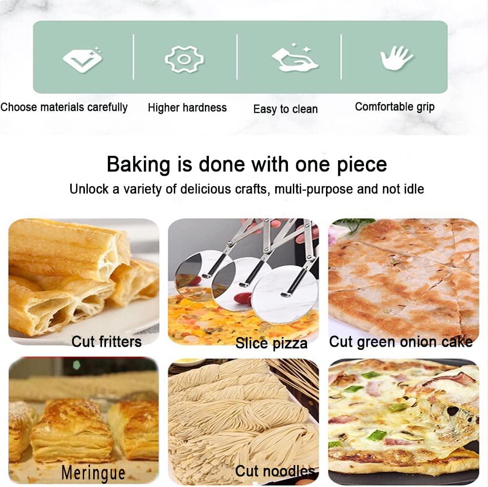 Dao Làm Bánh 5 Bánh, Dụng Cụ Cắt Mì Ý Và Mì, Dụng Cụ Cắt Bánh Pizza, Nhiều Dụng Cụ Cắt Con Lăn Mì Ống, Con Lăn Nướng Bánh