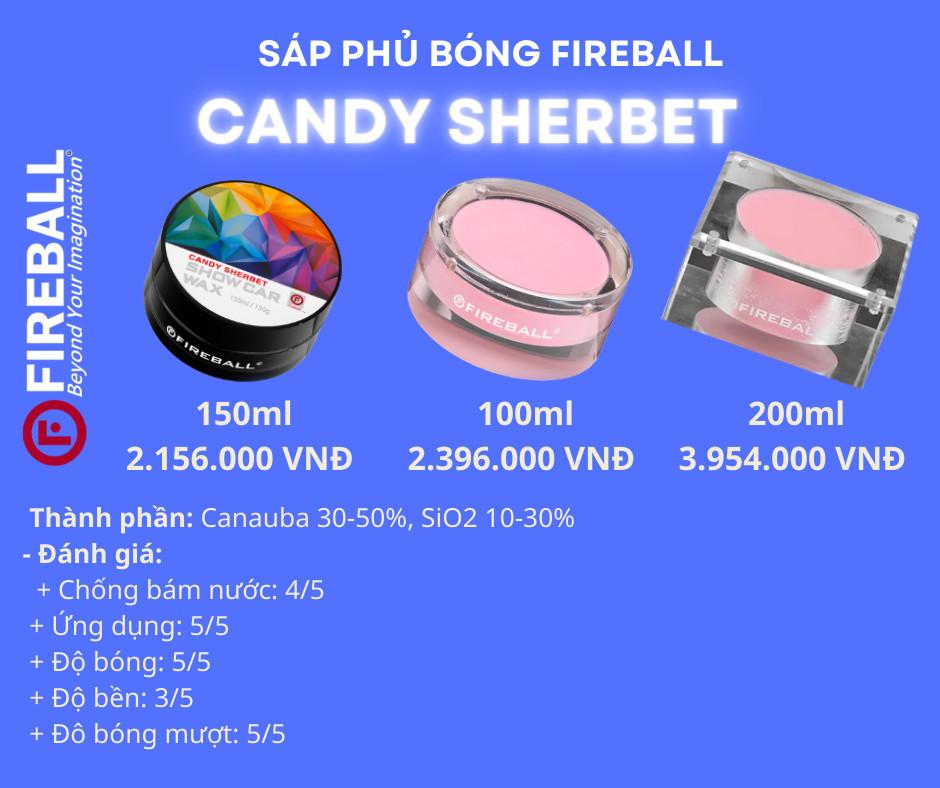 SÁP PHỦ BÓNG SƠN XE Ô TÔ CANDY SHARBET, HÀNG FIREBALL, XUẤT XỨ HÀN QUỐC