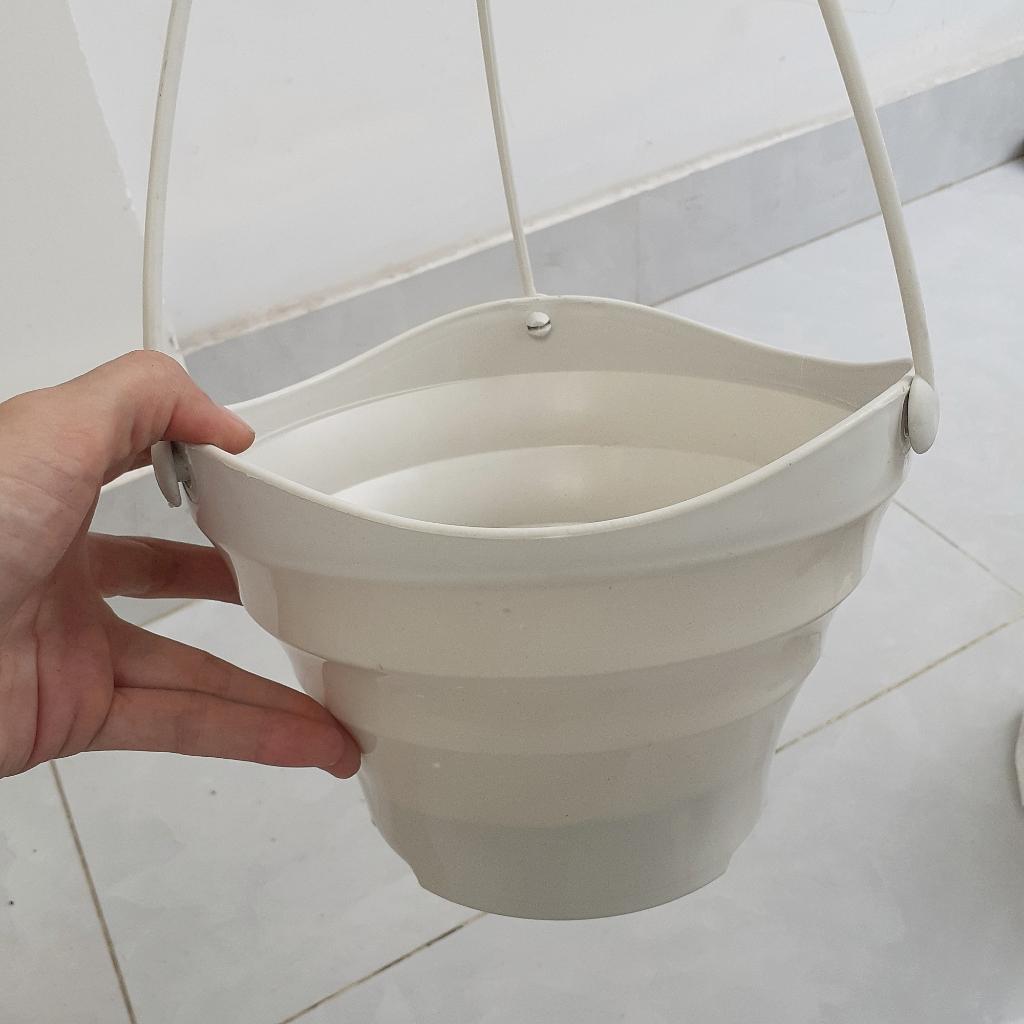 Chậu treo trồng cây kiểng ban công, sân vườn hình gân sóng