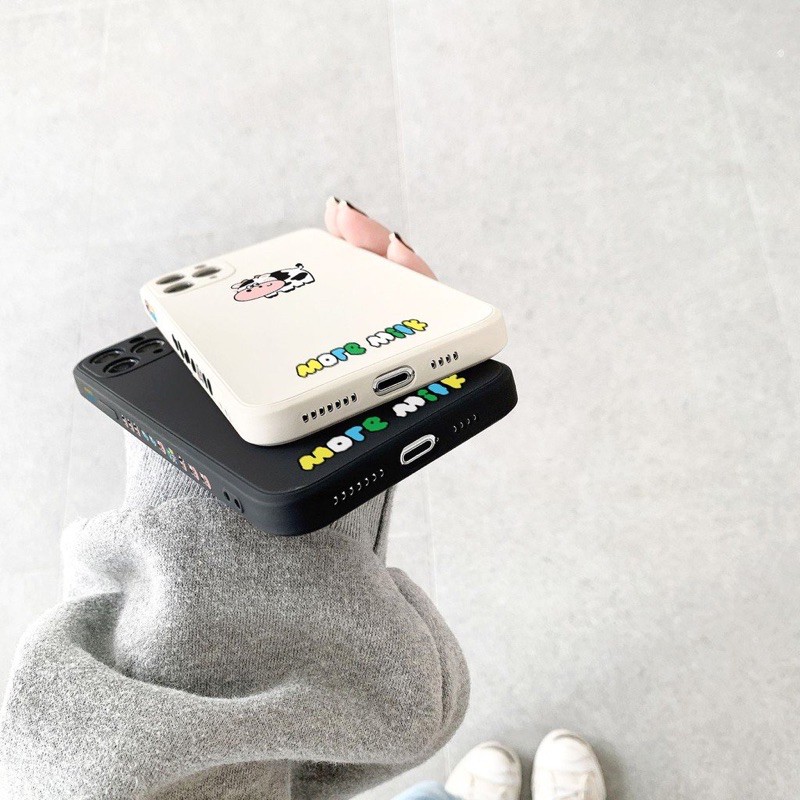 Ốp Lưng Cạnh Vuông More Milk Dành Cho iPhone 6 / 6 Plus / 7 / 7 Plus / 8 / 8 Plus / X / Xs / Xs Max / 11 / 11 Pro / 11 Pro Max / 12 / 12 Pro / 12 Pro Max