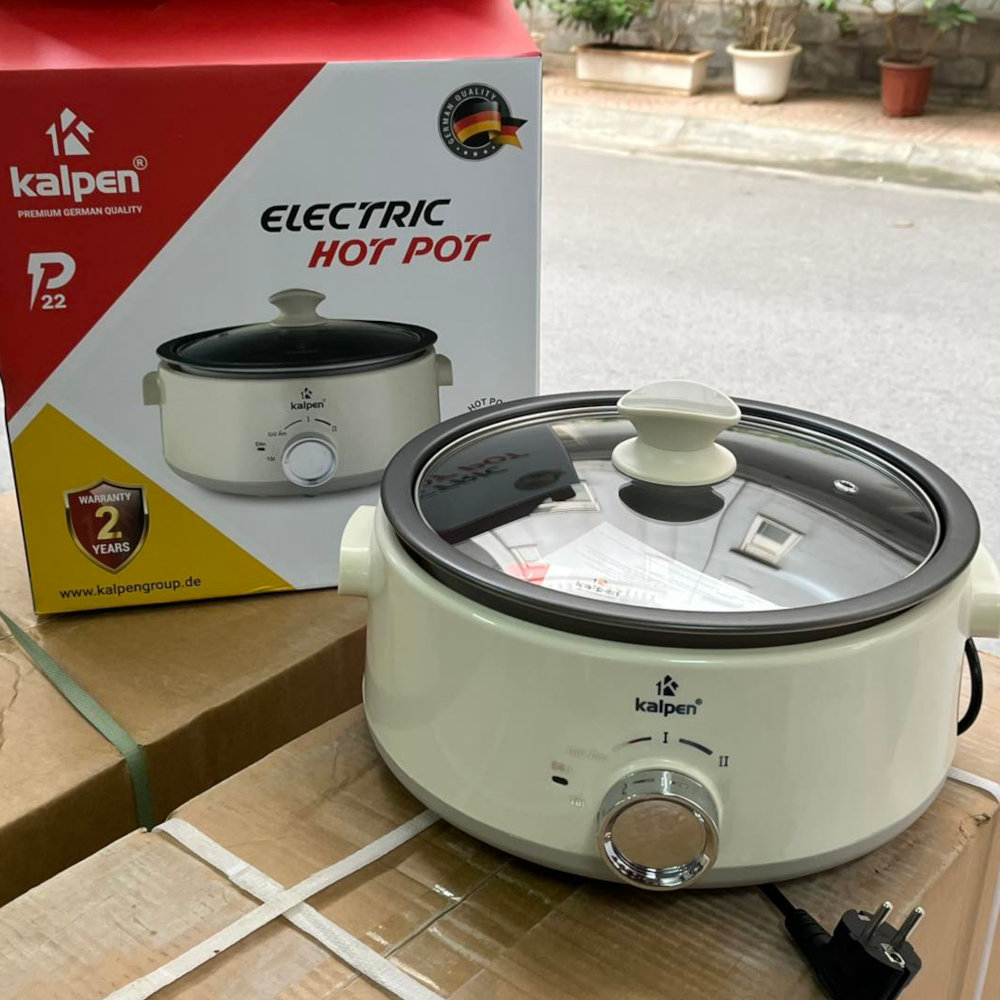 Nồi lẩu điện đa năng Kalpen 5L công suất 1800W, khay lẩu tháo rời, bảo hành 24 tháng - Hàng chính hãng