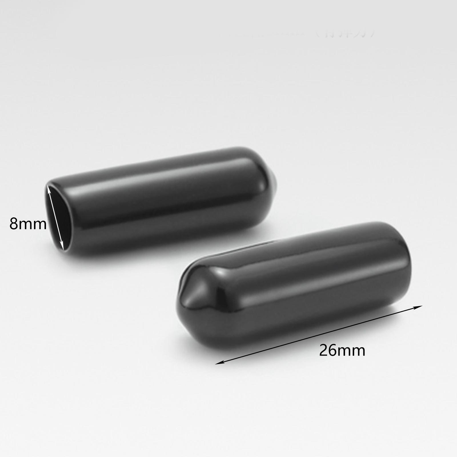 5Pcs 8mm Screw Covers Protection Sleeve Elastic Fittings Portable Thread Replacement Compact End Caps for Ground Nail Camping Bolts Outdoor