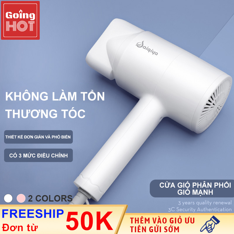 Máy Sấy Tóc Doron 3 Chế Độ Nóng - Lạnh, Công Suất 2800W, Bổ Sung ION Âm Giúp Tóc Dưỡng Ẩm, Làm Mềm Mượt Tóc - Hàng Chính Hãng