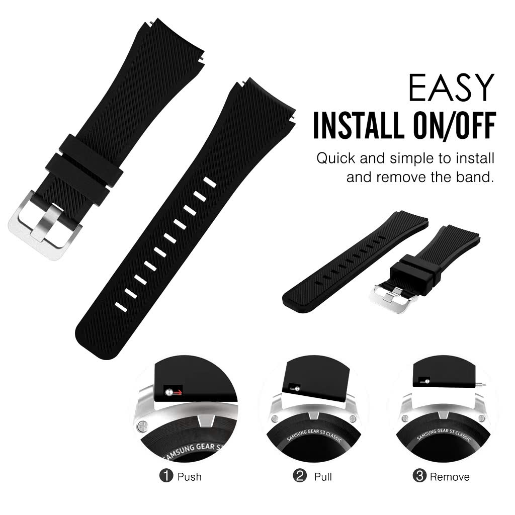 Dây Đeo Thay Thế 22mm Cho Đồng Hồ Samsung Galaxy Active Watch 2 40mm / 44mm / Galaxy Watch 42mm Gear S2 Classic Phụ Kiện, hàng nhập khẩu