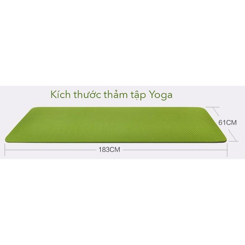 Thảm tập Yoga, Gym, Fitness Cao Cấp dày 6mm TPE Hàn Quốc( Sẵn hàng )