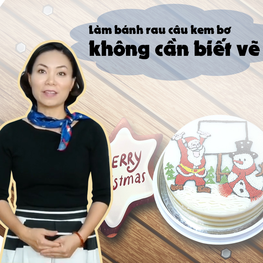 Khóa Học Làm Bánh Rau Câu Kem Bơ Không Cần Biết Vẽ